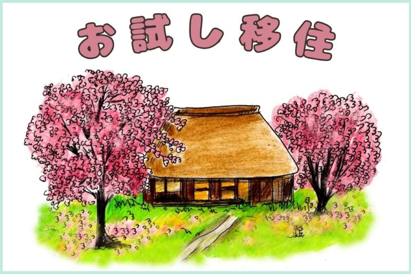 お試し移住のイラスト